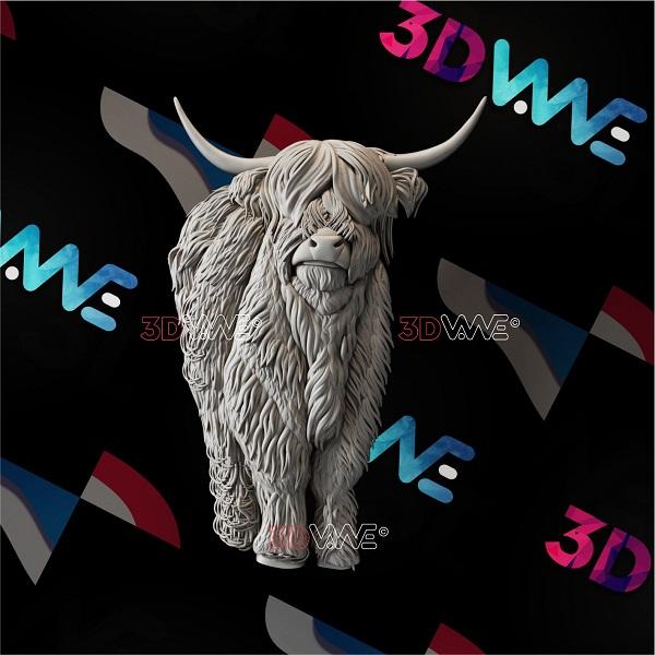 HIGHLAND COW 3d stl 3DWave.us