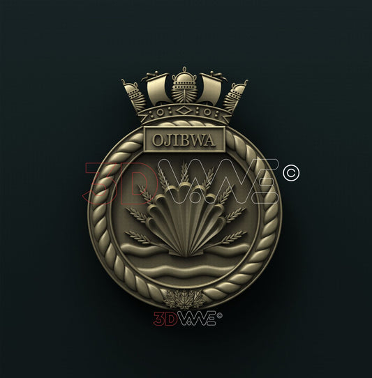HMCS OJIBWA, ROYAL CANADIAN NAVY 3D STL 3DWave