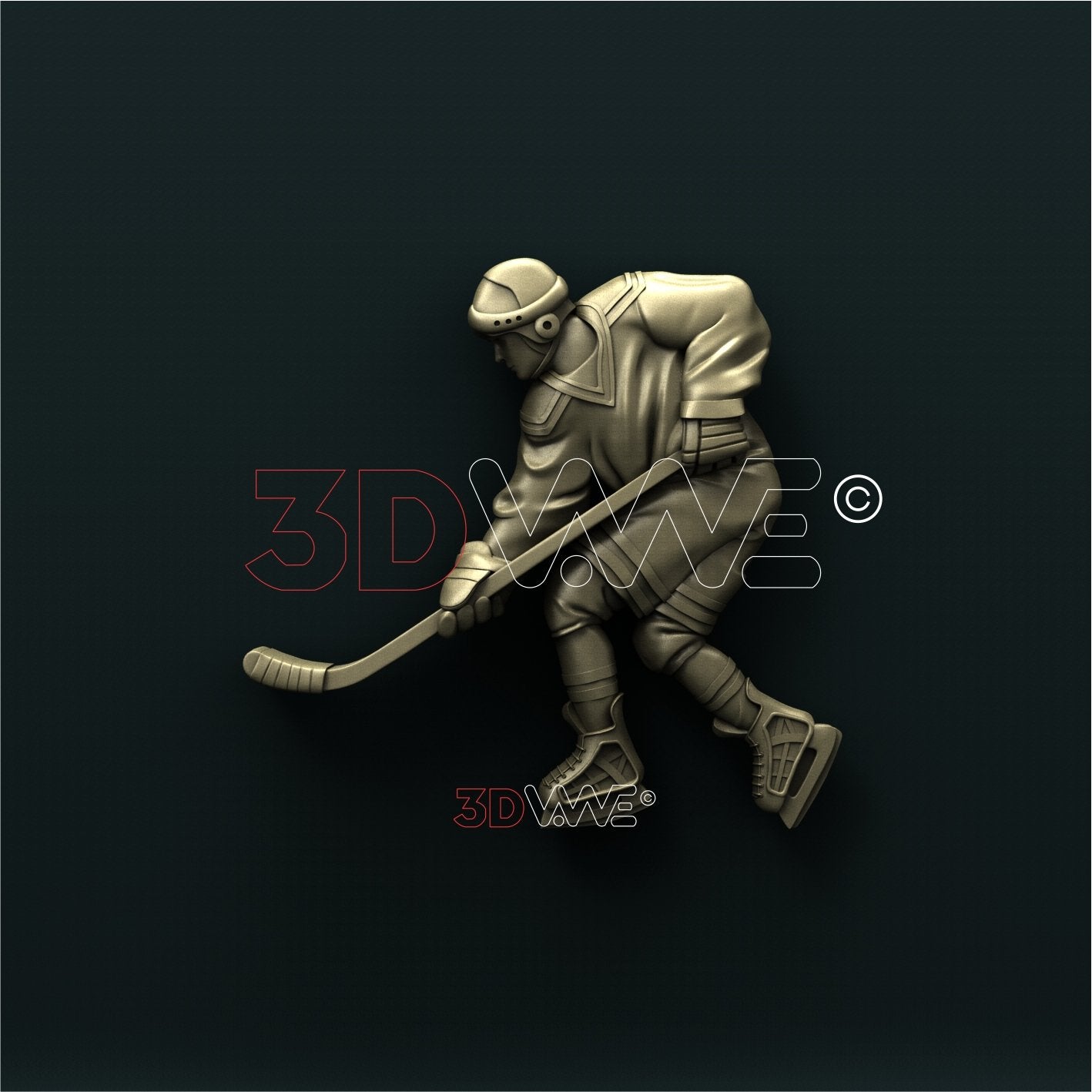 HOCKEY PLAYER 3D STL 3DWave