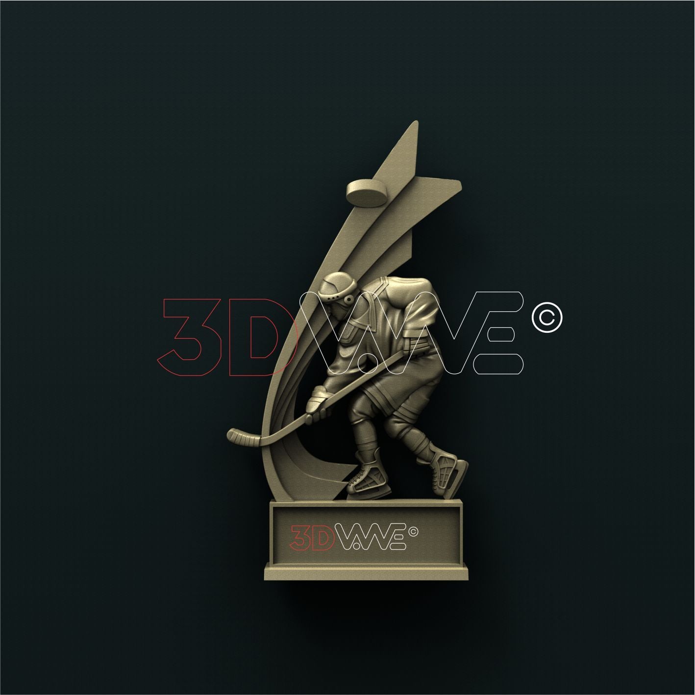 HOCKEY TROPHY 3D STL 3DWave