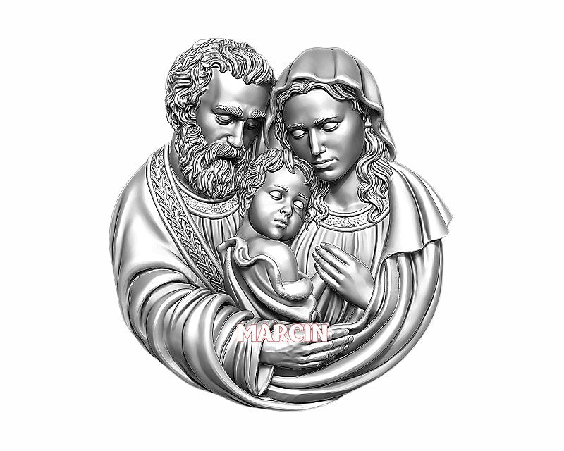 Holly family 3d illusion & laser-ready files - 3DWave.us