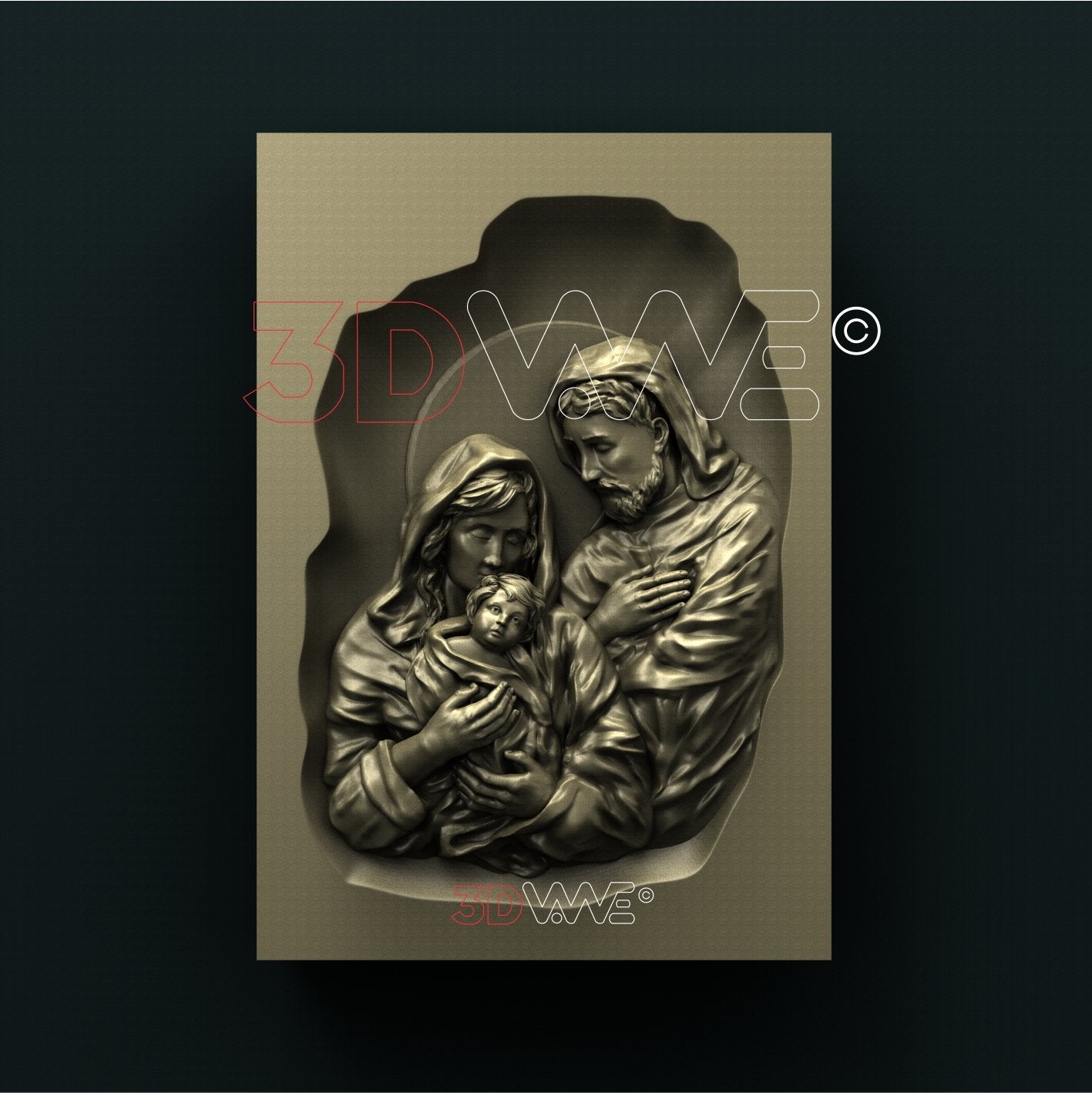 HOLLY FAMILY 3D STL 3DWave