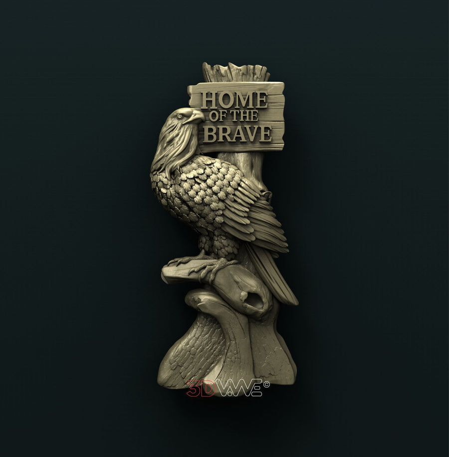 HOME OF THE BRAVE 3D STL 3DWave