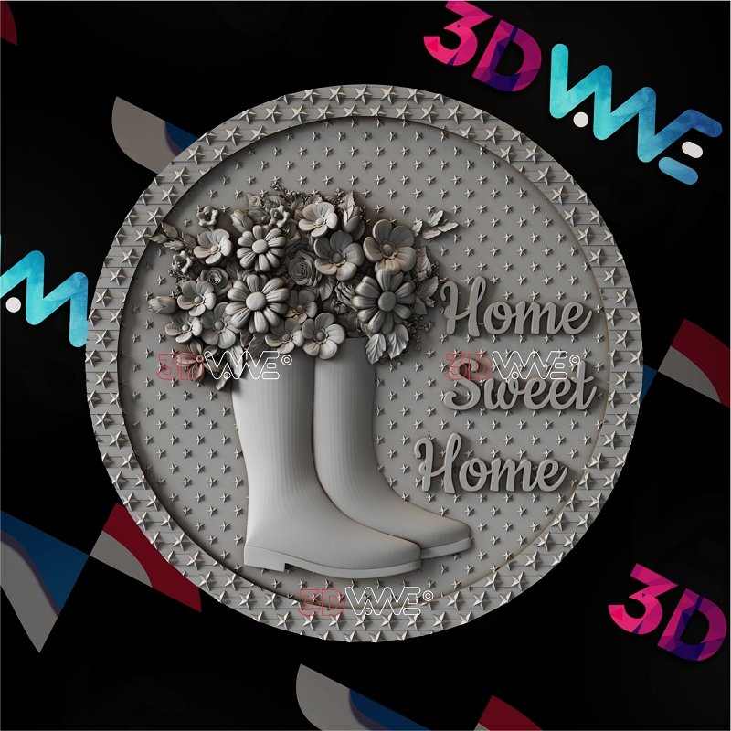 HOME SIGN 3d stl 3DWave.us
