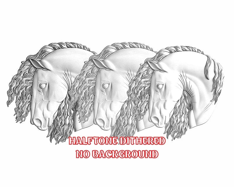 HORSE 3d illusion & laser-ready file 3DWave.us