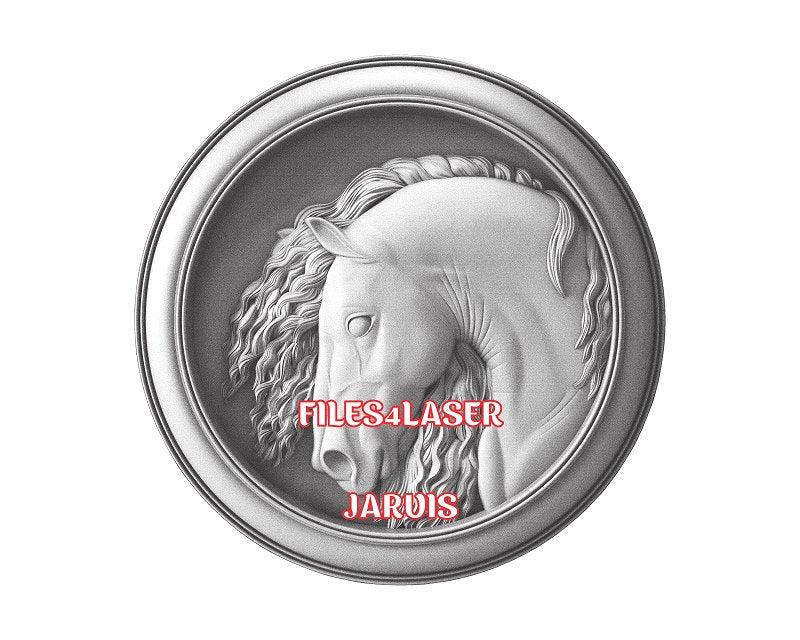Horse 3d illusion & laser-ready files - 3DWave.us