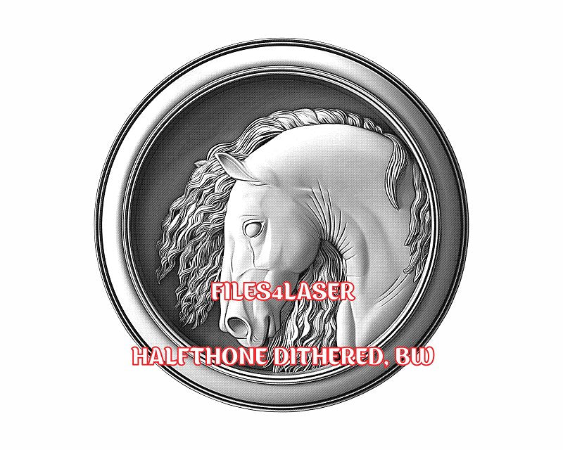 Horse 3d illusion & laser-ready files - 3DWave.us