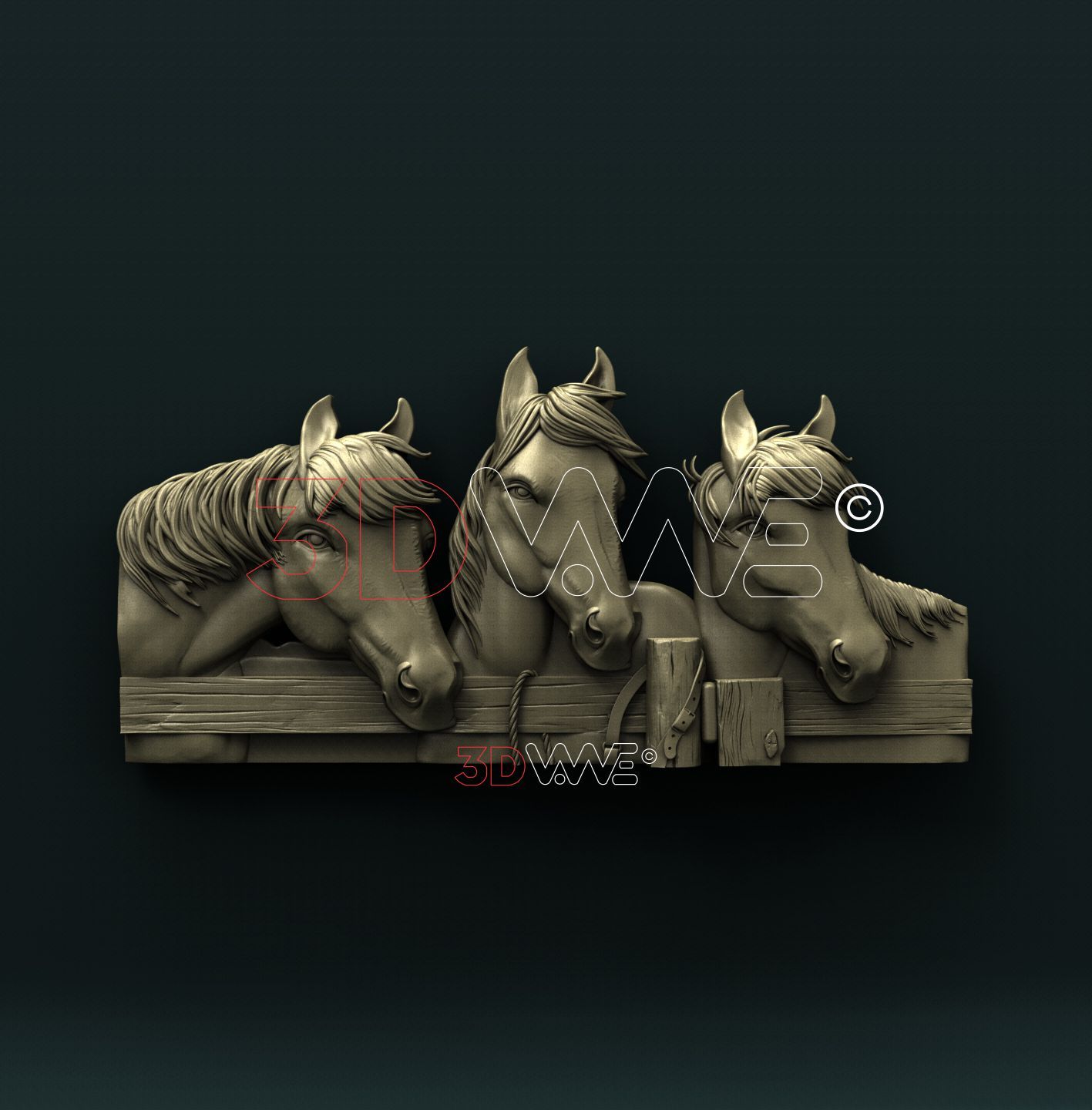 HORSES 3D STL 3DWave