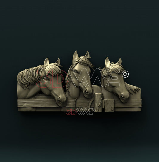 HORSES 3D STL 3DWave