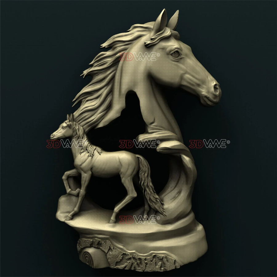 HORSES 3D STL 3DWave