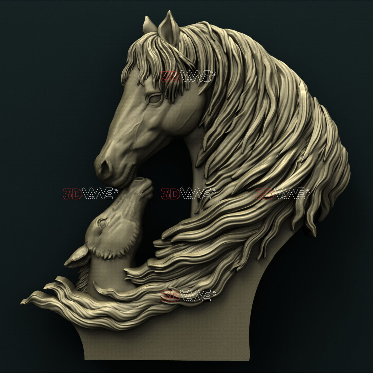 HORSES 3D STL 3DWave