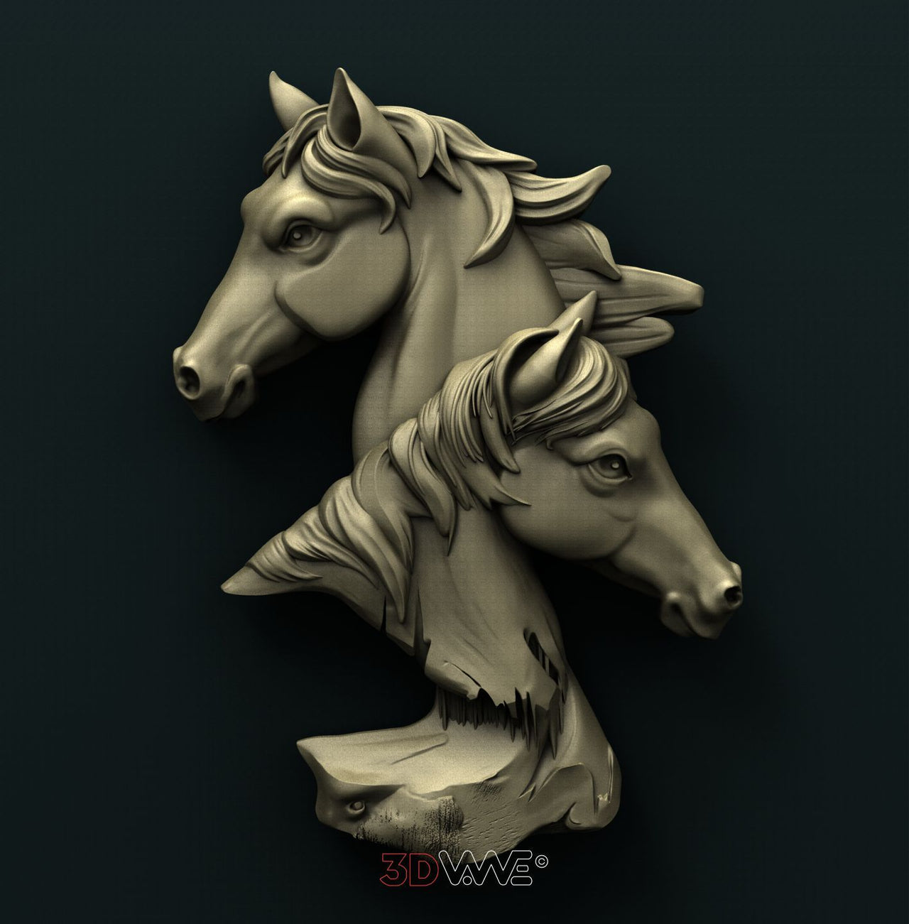 HORSES 3D STL 3DWave