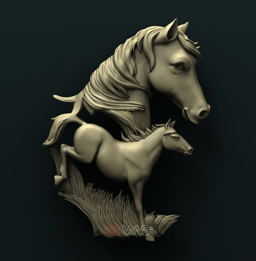 HORSES 3D STL 3DWave