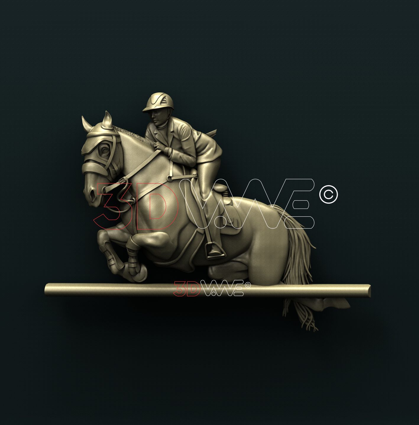 HORSEWOMAN 3D STL 3DWave