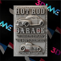 Thumbnail for HOT ROD GARAGE SIGN 3d stl 3DWave.us