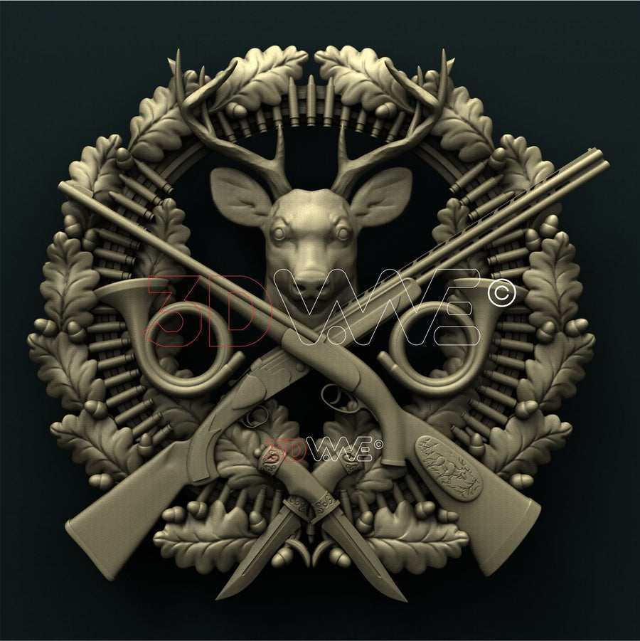 HUNTER'S MEDALLION 3D STL 3DWave