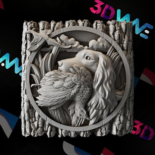Hunting dog 3d stl - 3DWave.us