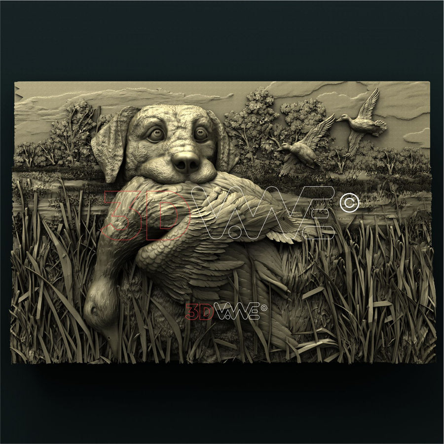 HUNTING DOG 3D STL 3DWave