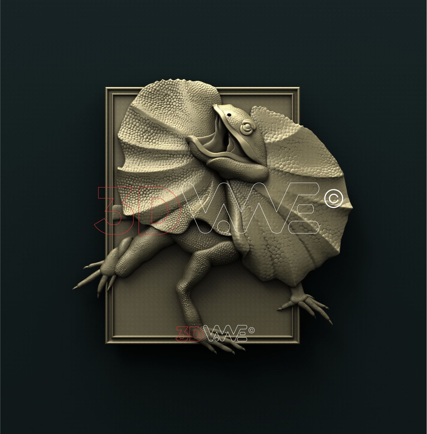 IGUANA 3D STL 3DWave