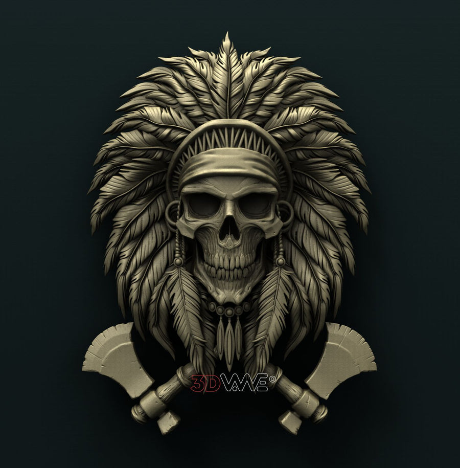 INDIAN SKULL 3D STL 3DWave