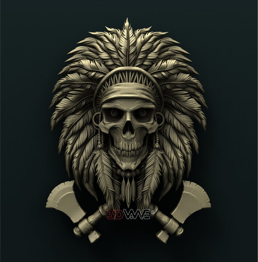 INDIAN SKULL 3D STL 3DWave
