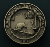 Thumbnail for INDIANA STATE SEAL 3D STL 3DWave