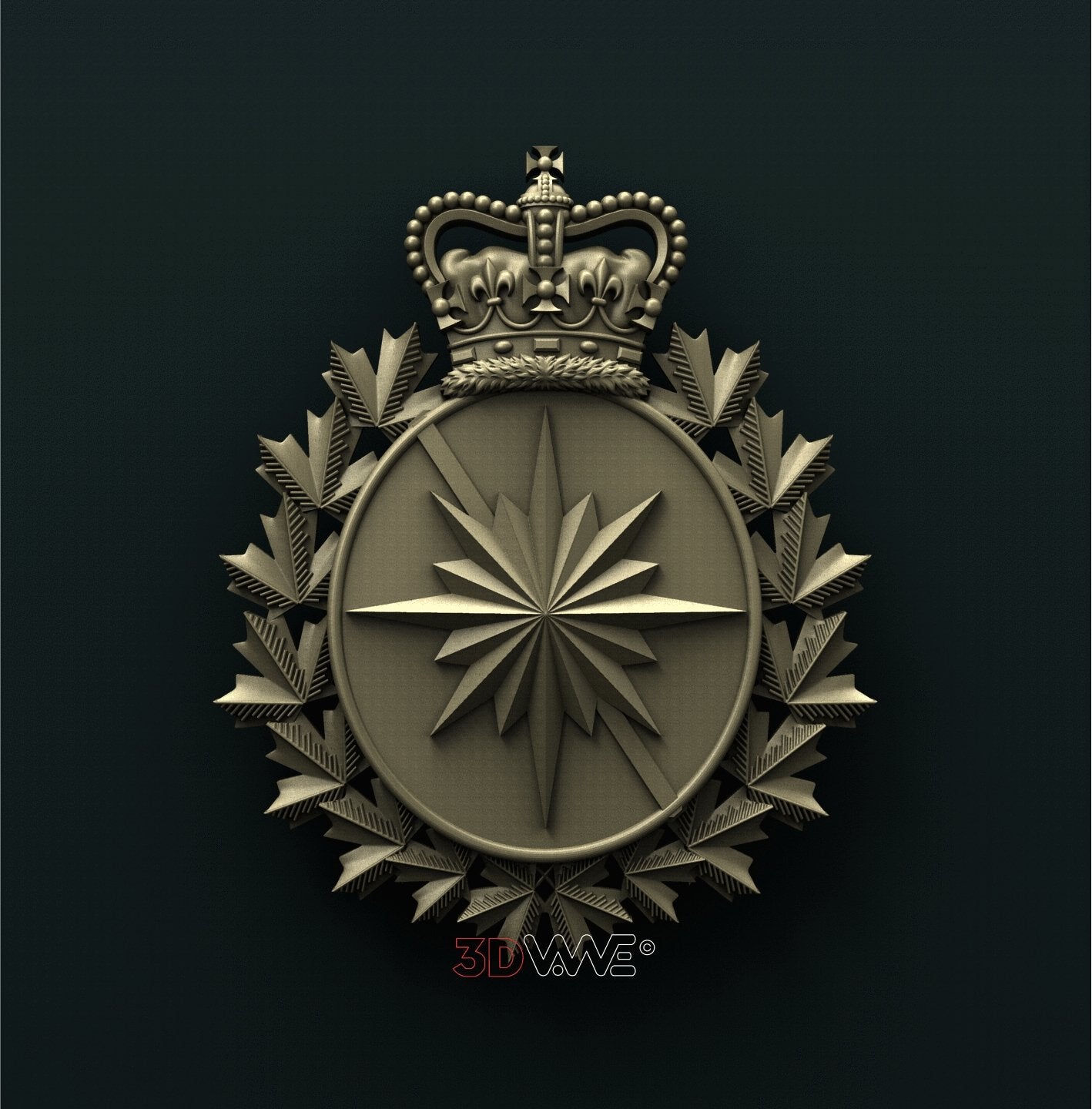 INTELLIGENCE BRANCH BADGE, CANADIAN FORCES 3D STL 3DWave