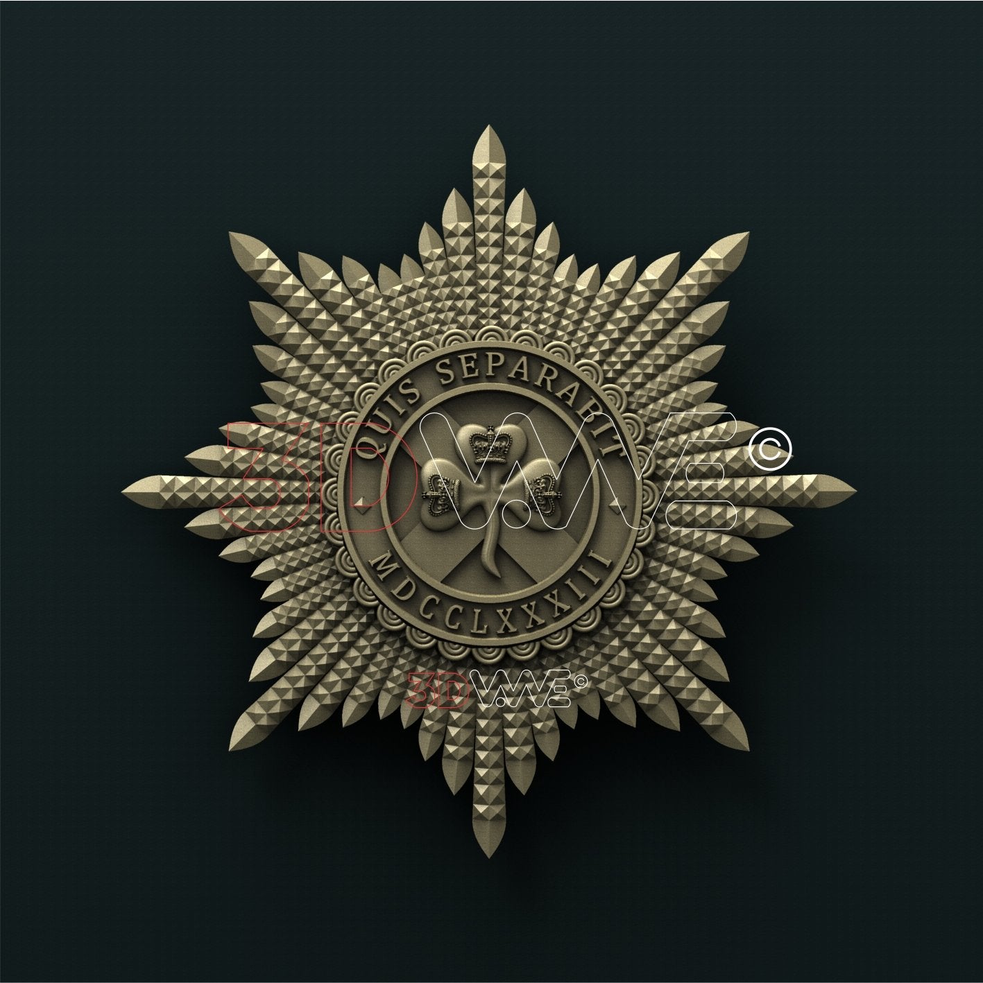 IRISH GUARDS CAP BADGE 3D STL 3DWave
