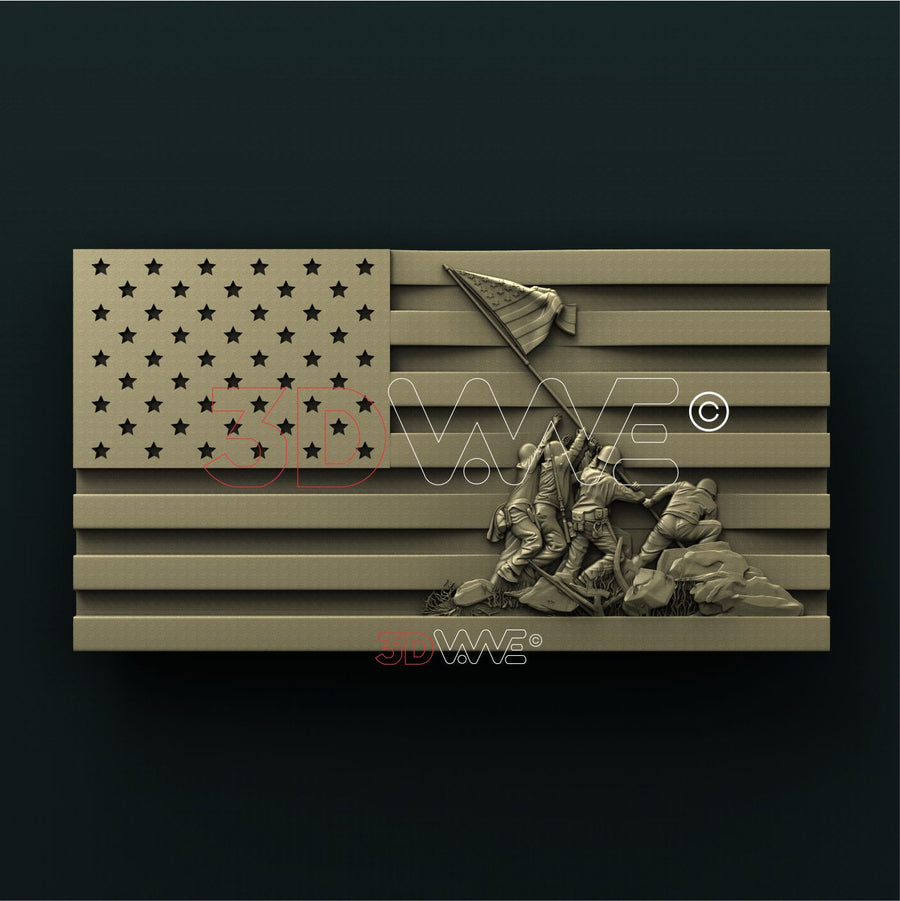 IWO JIMA 3D STL 3DWave