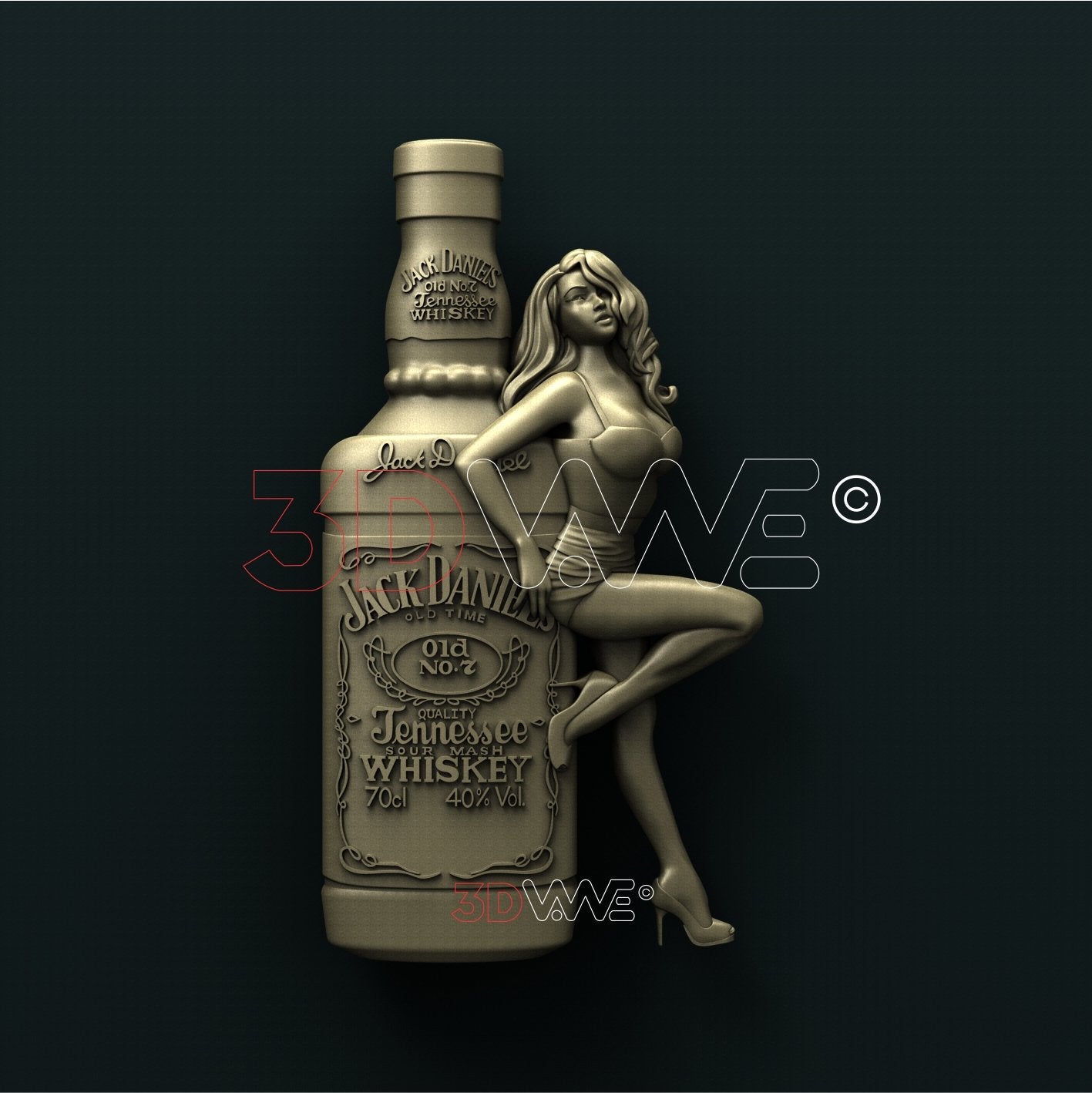 JACK DANIELS 3D STL 3DWave