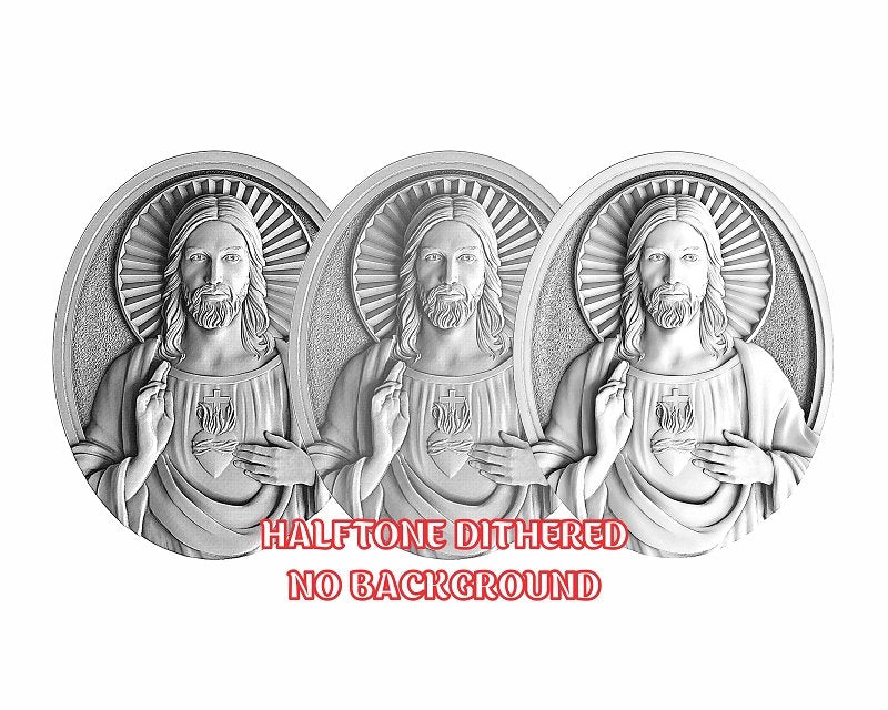 JESUS 3d illusion & laser-ready file 3DWave.us