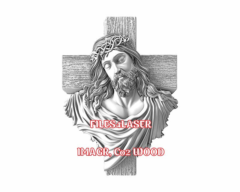 Jesus 3d illusion & laser-ready files - 3DWave.us