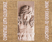 Thumbnail for JESUS 3d illusion & laser-ready files 3DWave.us