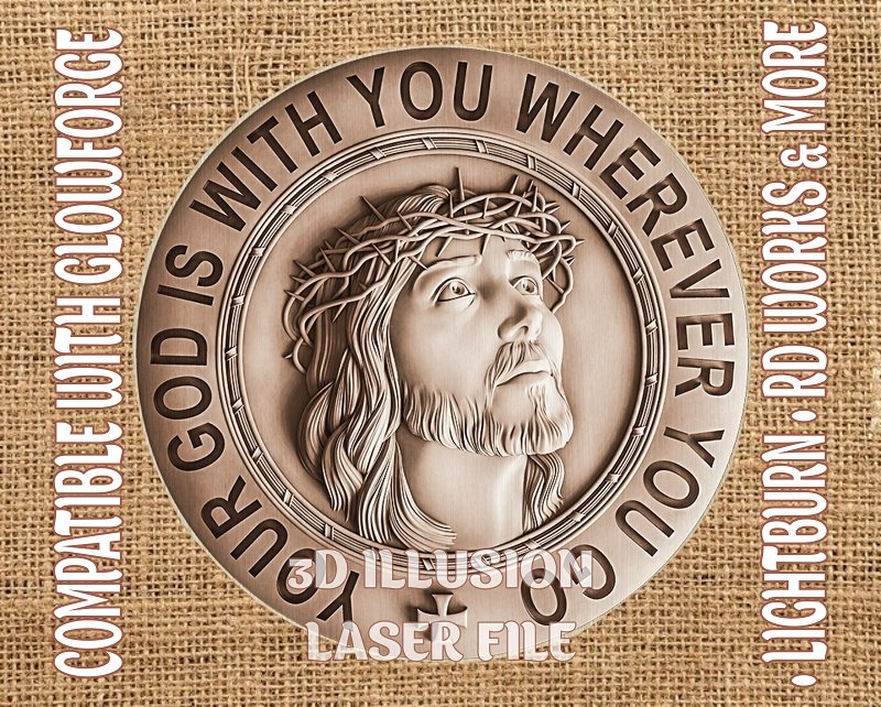 JESUS: BIBLE VERSES 3d illusion & laser-ready files 3DWave.us