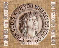 Thumbnail for JESUS: BIBLE VERSES 3d illusion & laser-ready files 3DWave.us