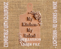 Thumbnail for Kitchen rules 3d illusion & laser-ready file 3DWave.us