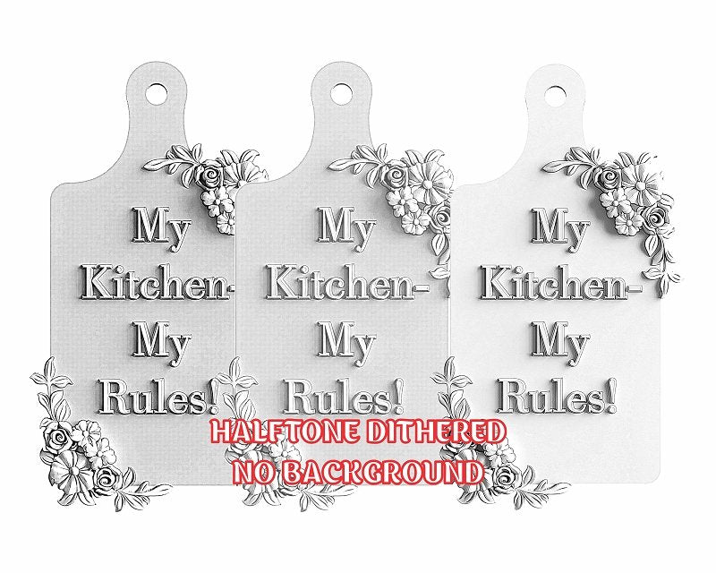 Kitchen rules 3d illusion & laser-ready file 3DWave.us
