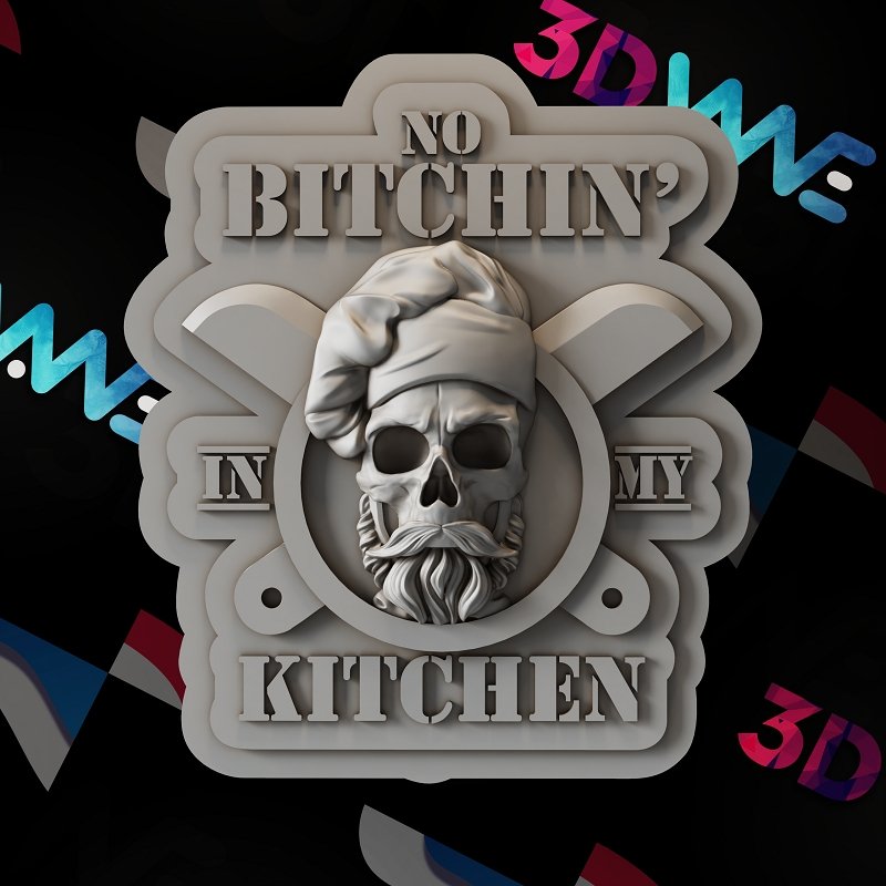 KITCHEN SIGN 3d stl 3DWave.us