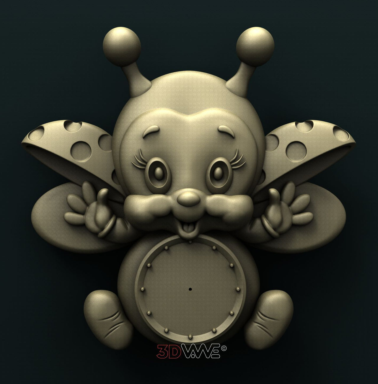 LADYBUG CLOCK 3D STL 3DWave