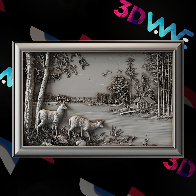 Lake house 3d stl - 3DWave.us