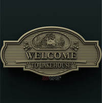 Thumbnail for LAKE HOUSE WELCOME SIGN 3D STL 3DWave
