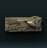 Thumbnail for LAKE WELCOME SIGN 3D STL 3DWave