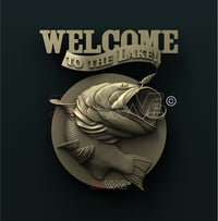 Thumbnail for LAKE WELCOME SIGN 3D STL 3DWave