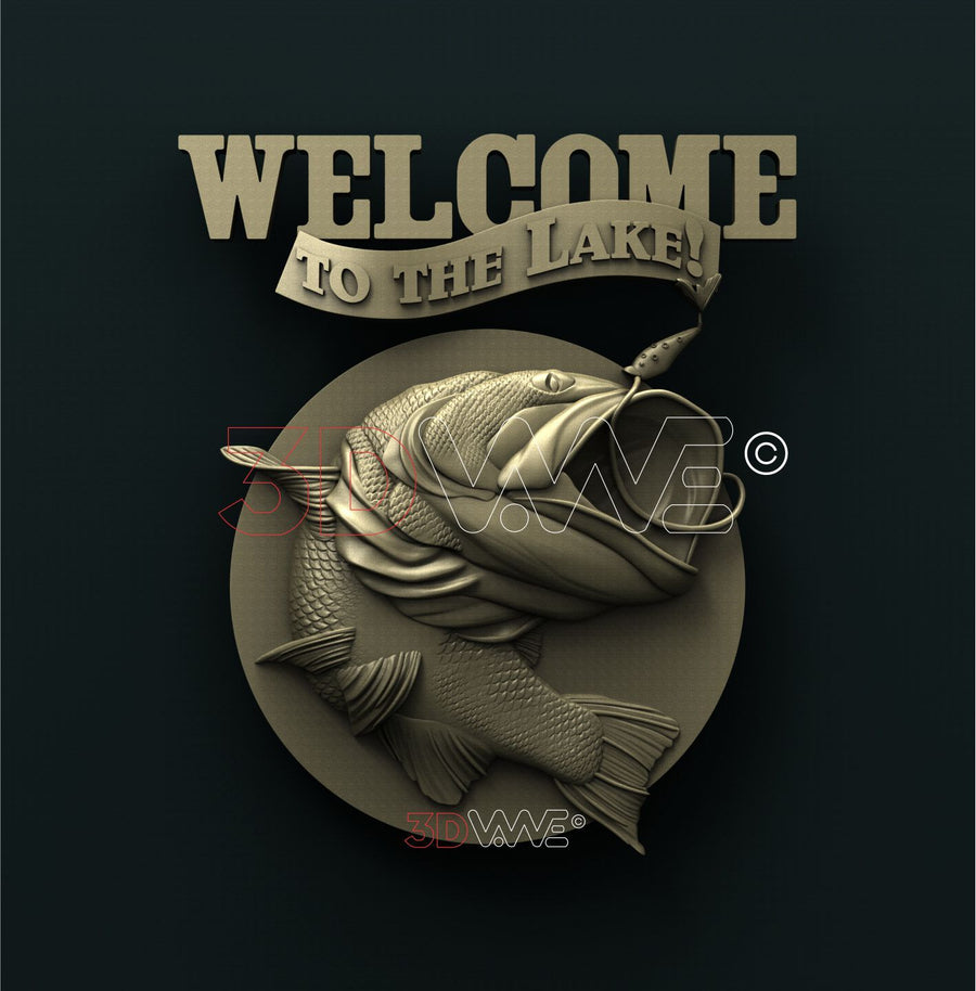 LAKE WELCOME SIGN 3D STL 3DWave