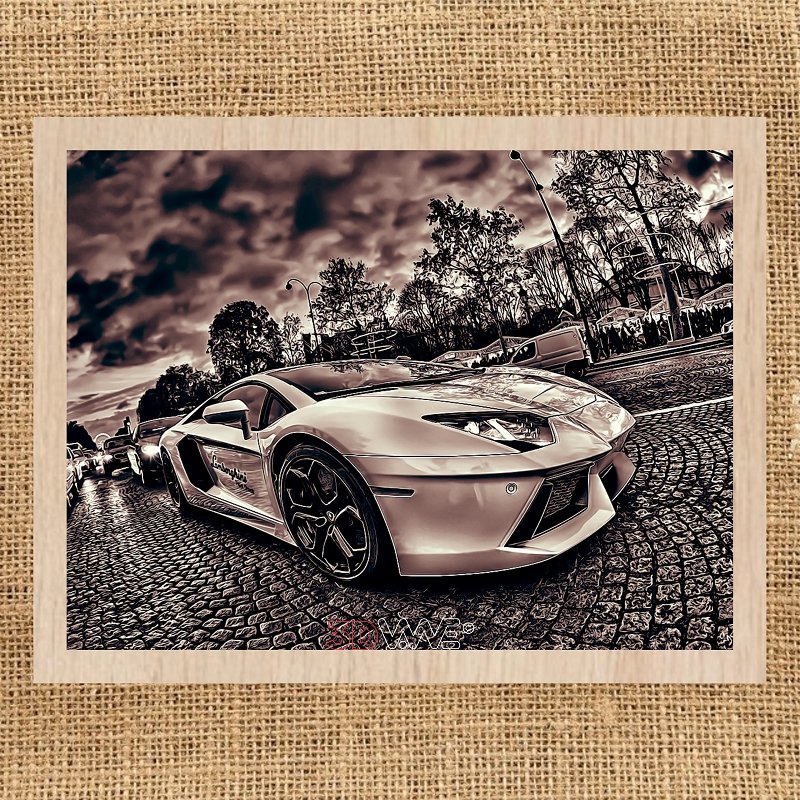 LAMBORGHINI Glowforge laser file 3DWave