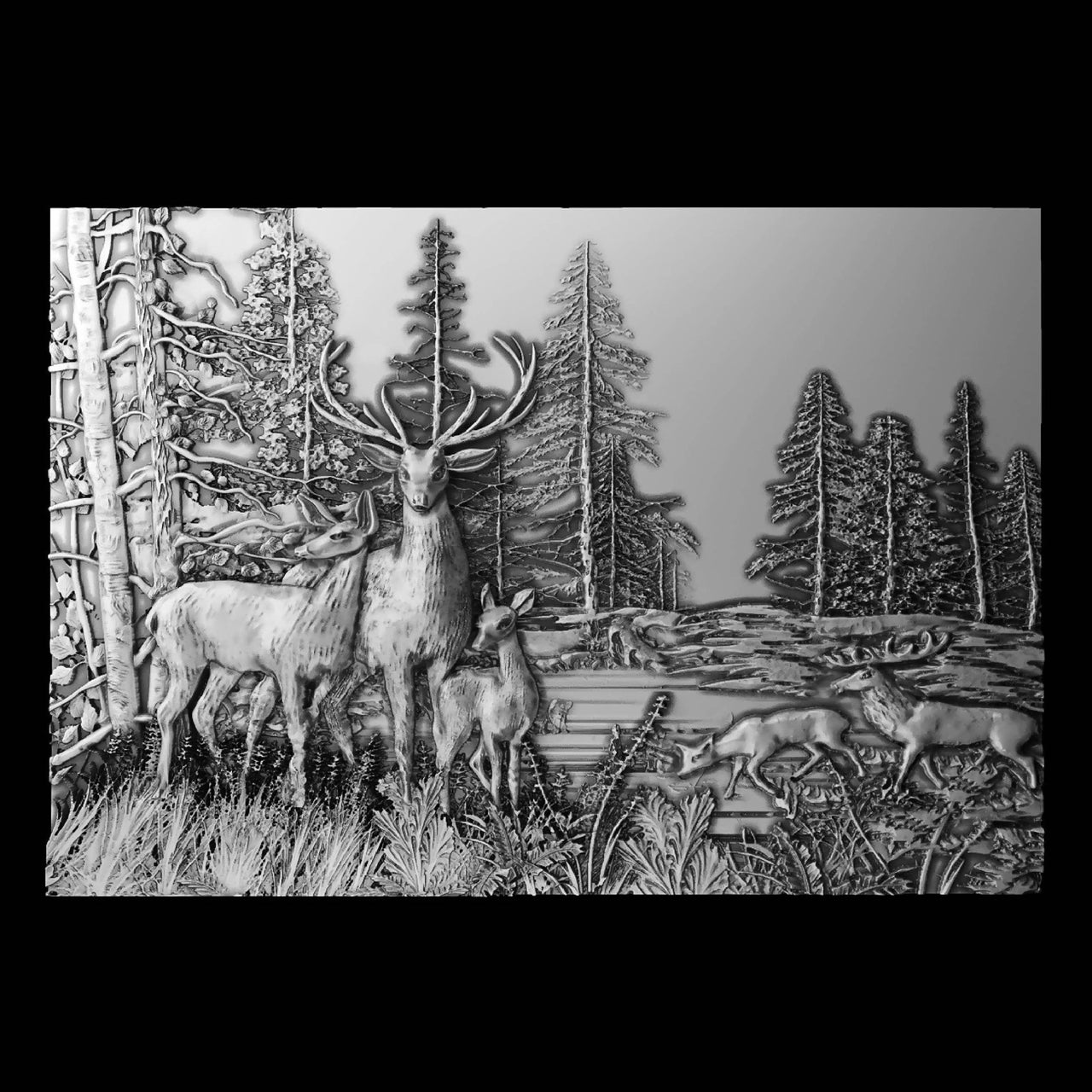 Landscape with deer 3d stl Robert