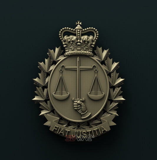 LEGAL BRANCH BADGE, CANADIAN FORCES 3D STL 3DWave