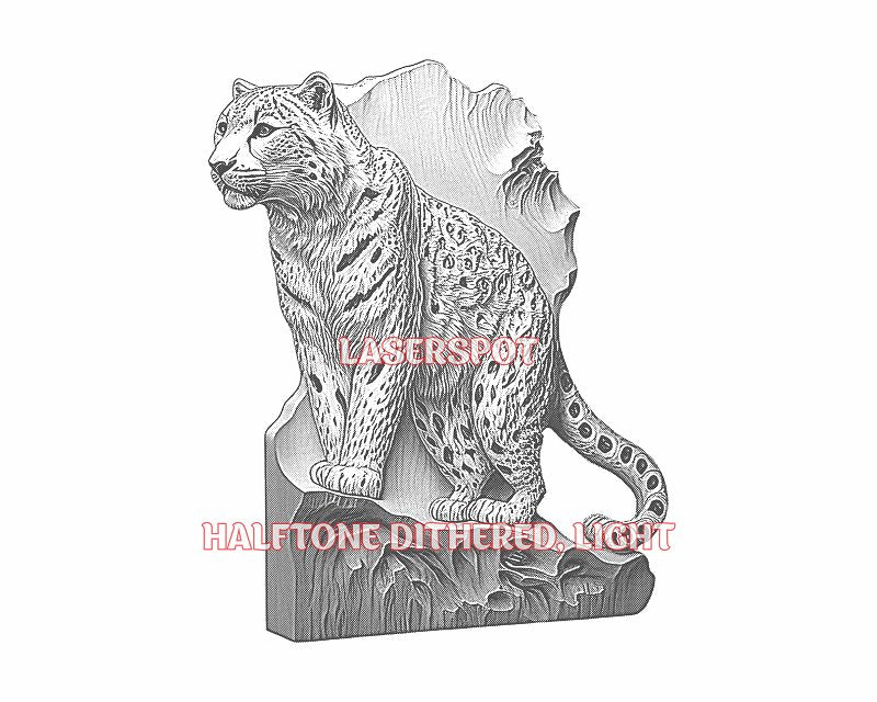 Leopard 3d illusion & laser-ready files - 3DWave.us
