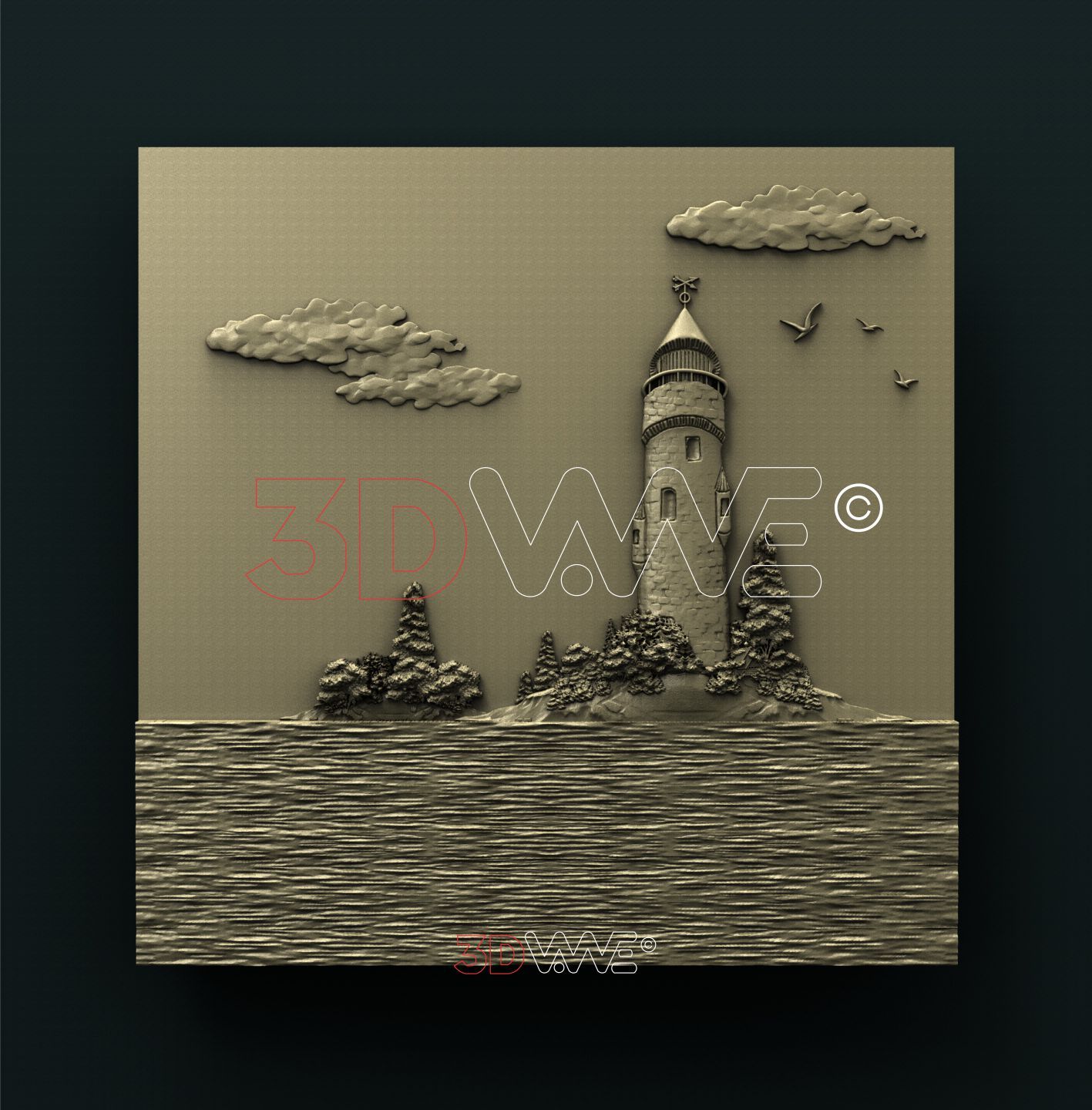 LIGHTHOUSE 3D STL 3DWave