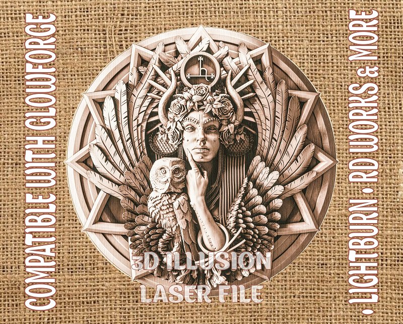 Lilith 3d illusion & laser-ready files - 3DWave.us